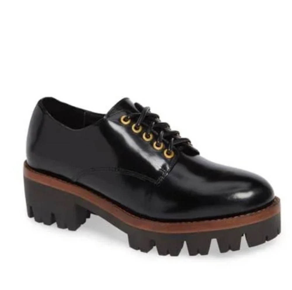 Trevor Platform Lug Sole Derby Oxfords by Jeffrey Campbell Size 8.5
